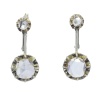Elegant Symmetry: Art Deco Rose Cut Diamond Earrings from the 1940s